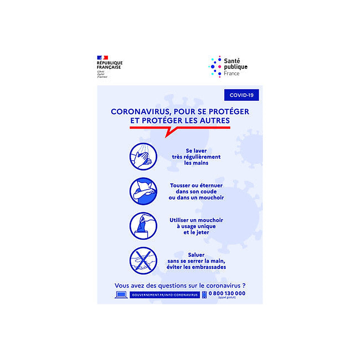 Sticker Consignes COVID-19 pour Affichage Professionnel