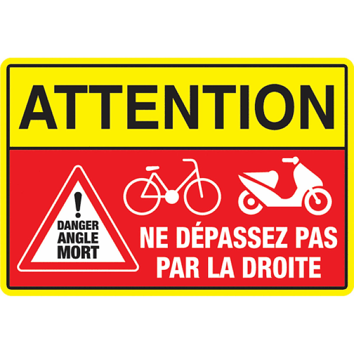 Sticker Angle Mort - Attention Zone Non Visible