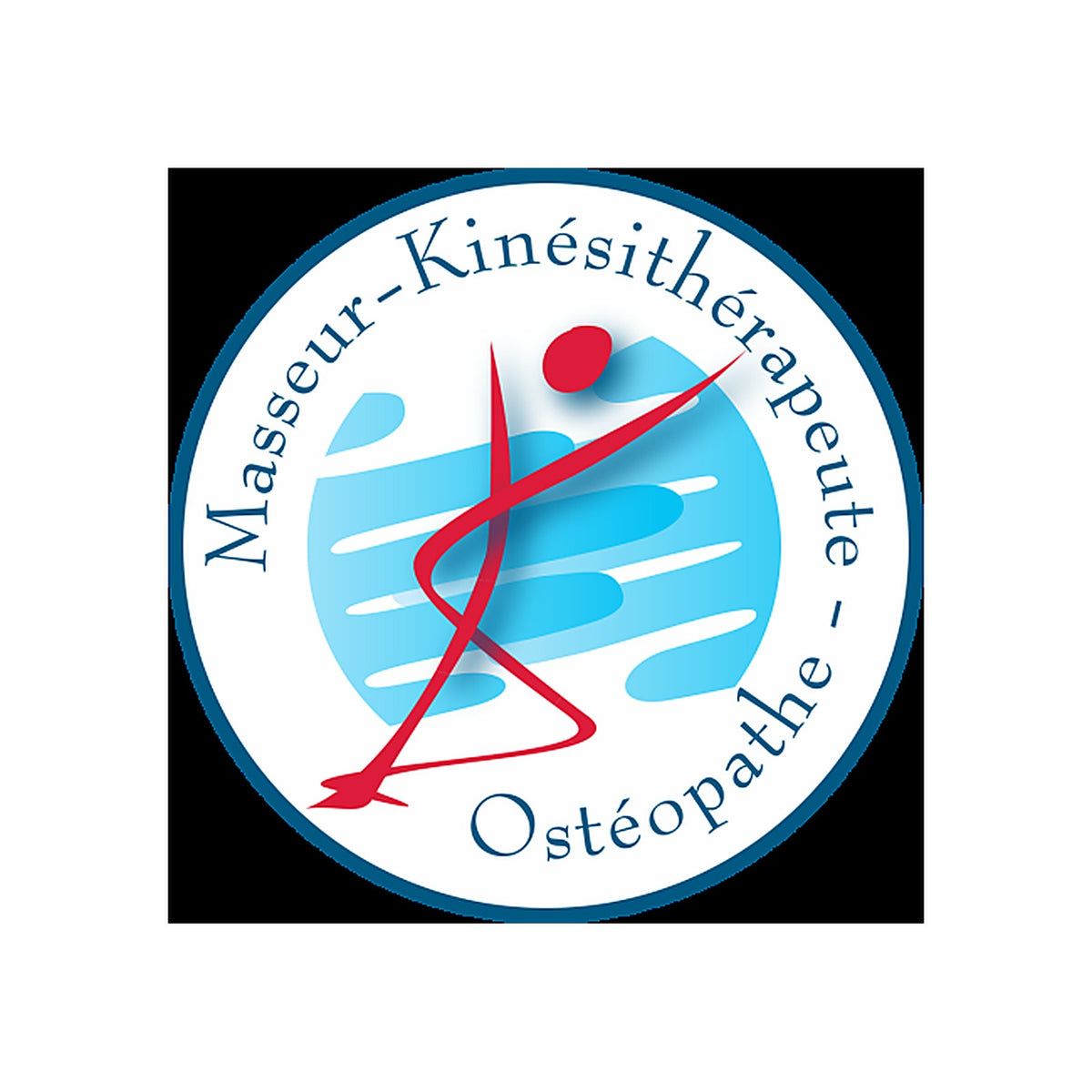 Sticker Logo Professionnel Masseur, Kiné, Ostéopathe