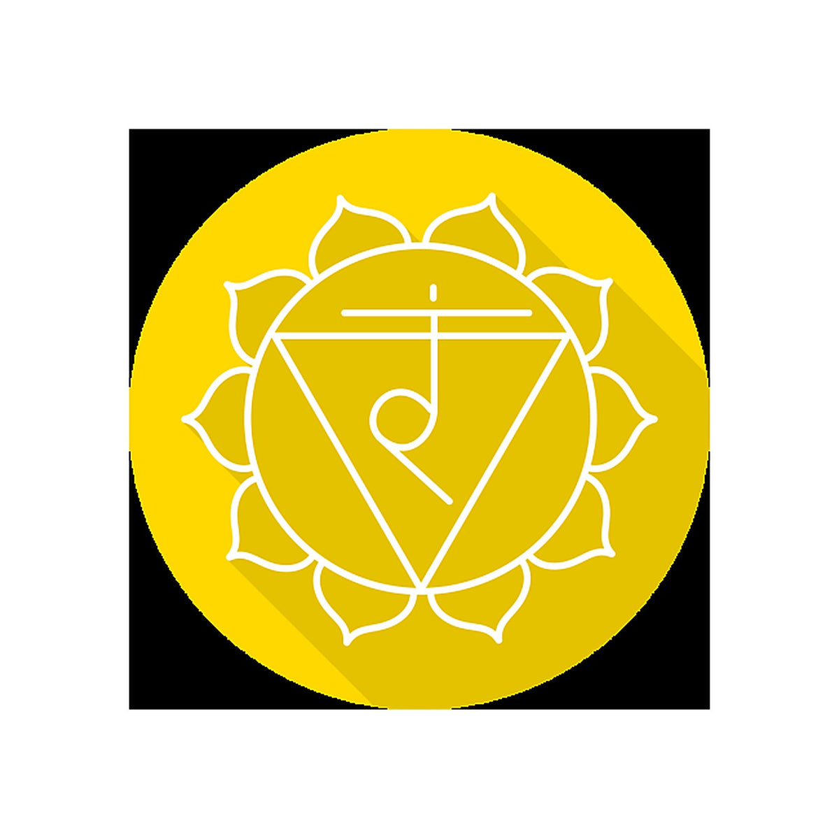 Sticker Chakra Manipura - Symbole Zen Doré