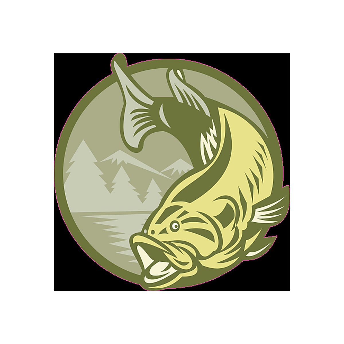 Sticker Poisson Pêche – Signalétique Loisirs
