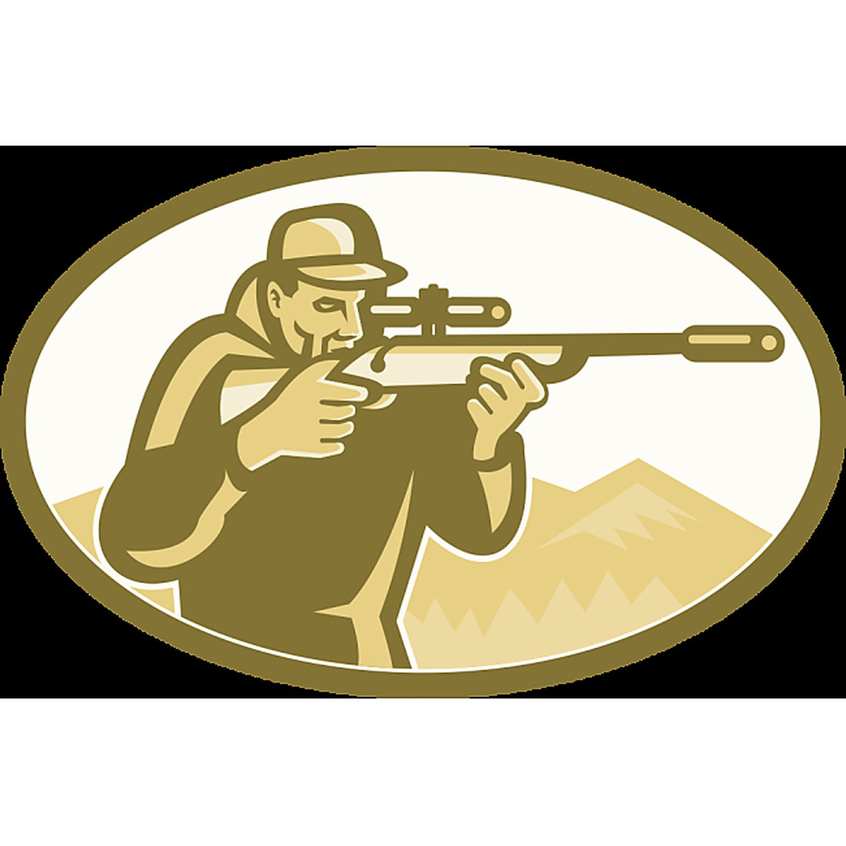 Sticker Chasseur Tir – Autocollant Passion Chasse