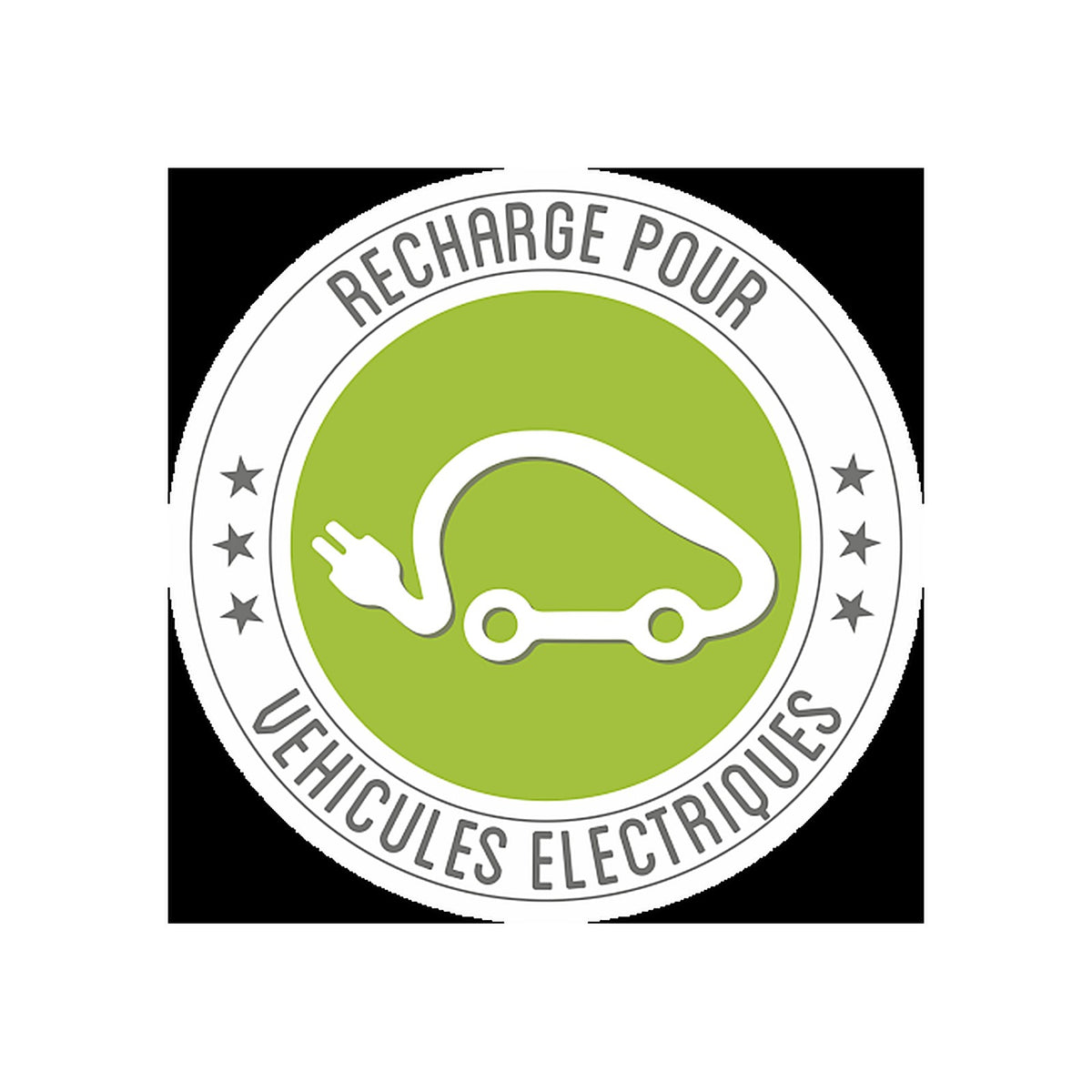 Sticker Signalétique Borne de Recharge Véhicule Électrique