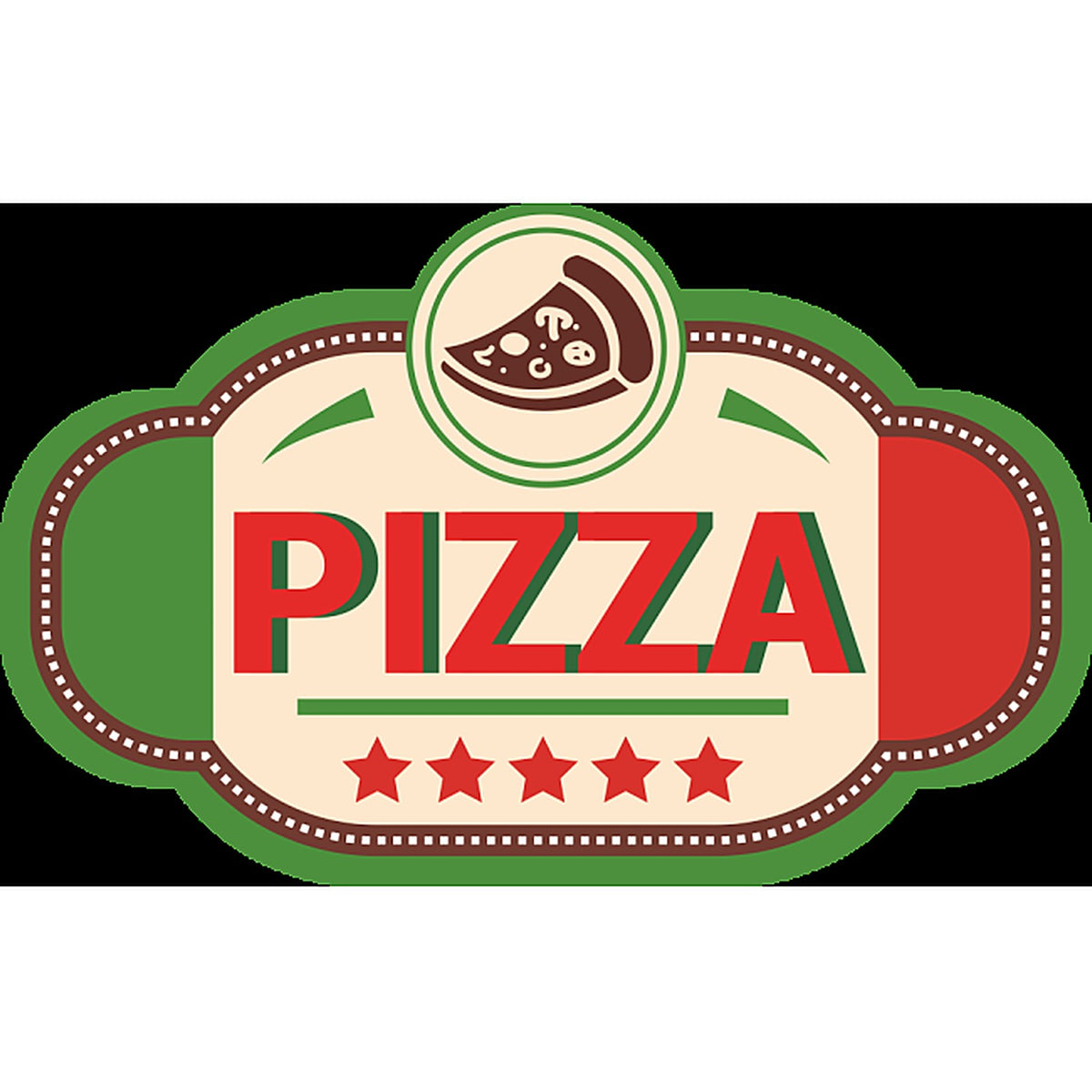 Sticker Logo Pizzeria - Signalétique Commerciale
