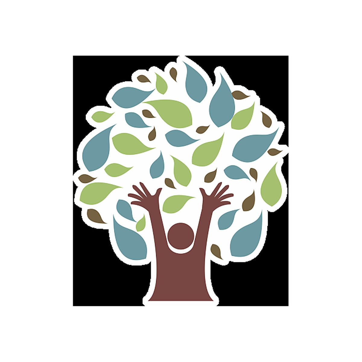 Sticker Logo Nature Arbre et Silhouette Homme