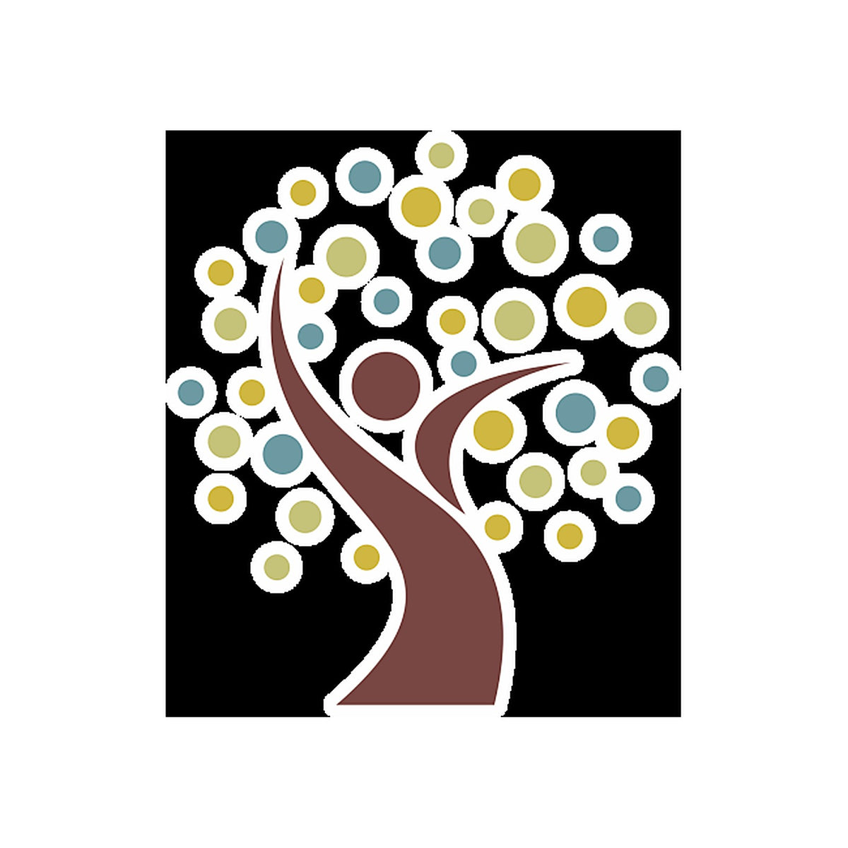 Sticker Logo Écologie Arbre et Silhouette Homme