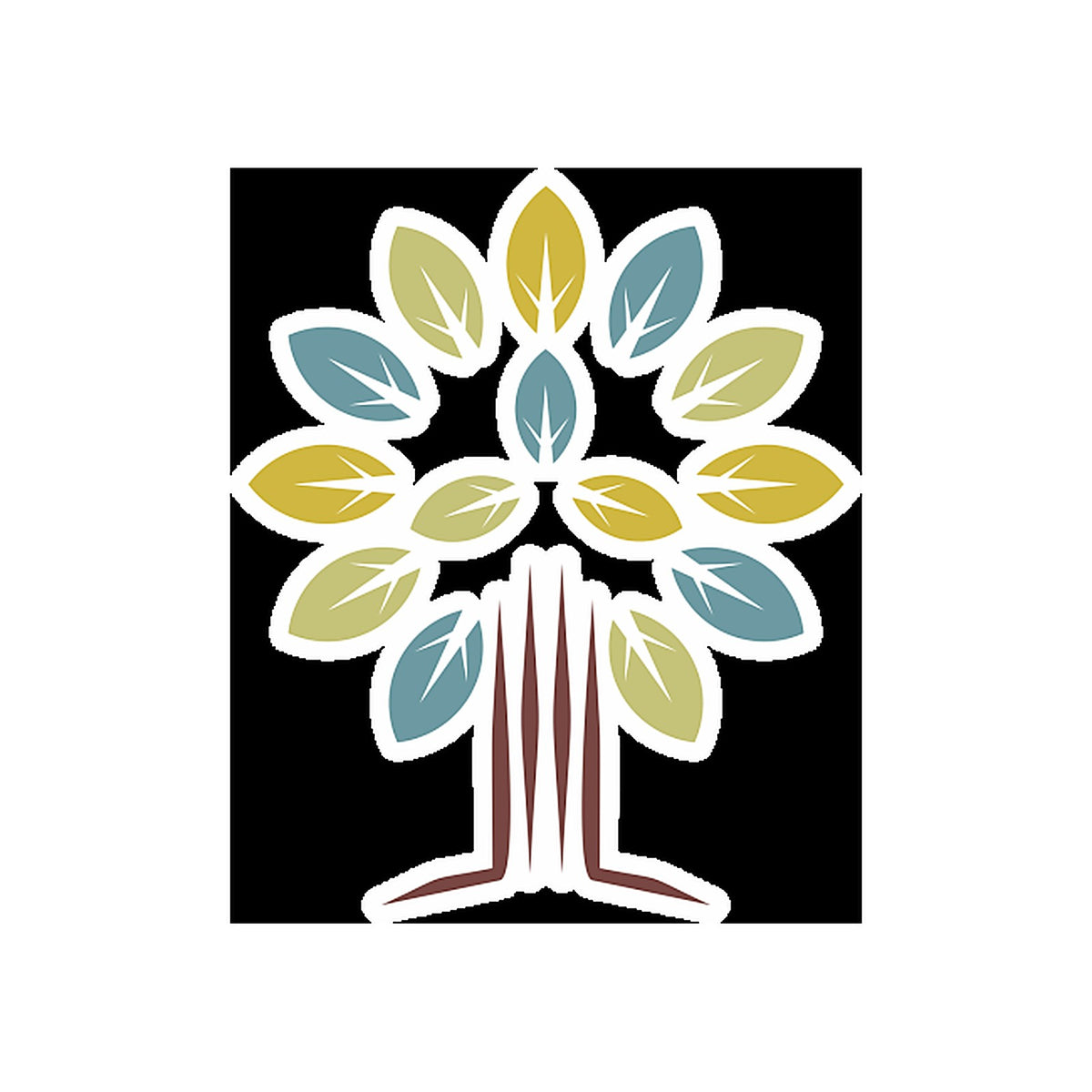 Sticker Logo Arbre Nature Écologique