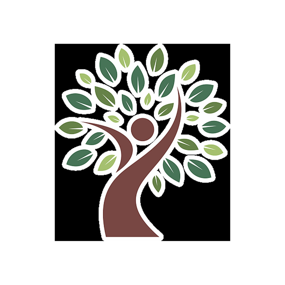 Sticker Logo Écologie Arbre & Silhouette Homme