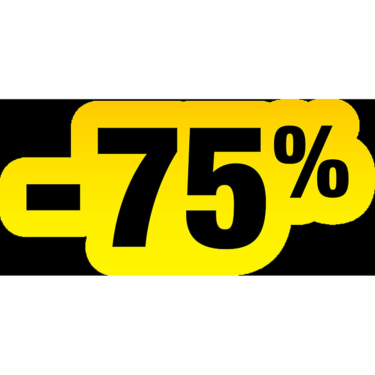 Sticker Soldes Jaune et Noir -75%