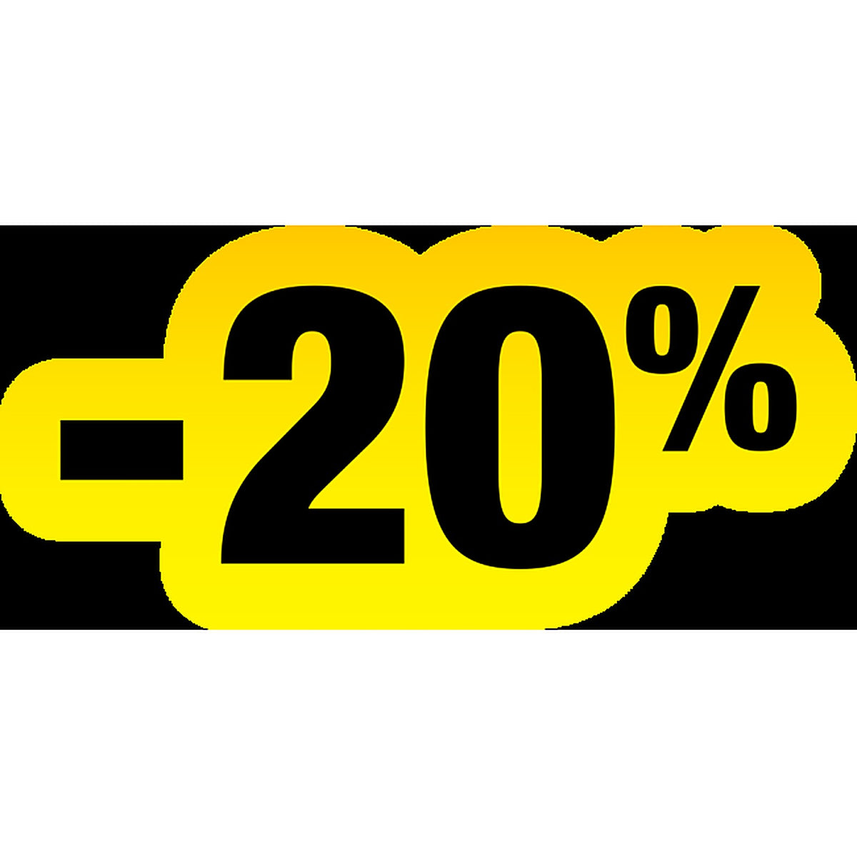 Sticker Soldes -20% Jaune et Noir