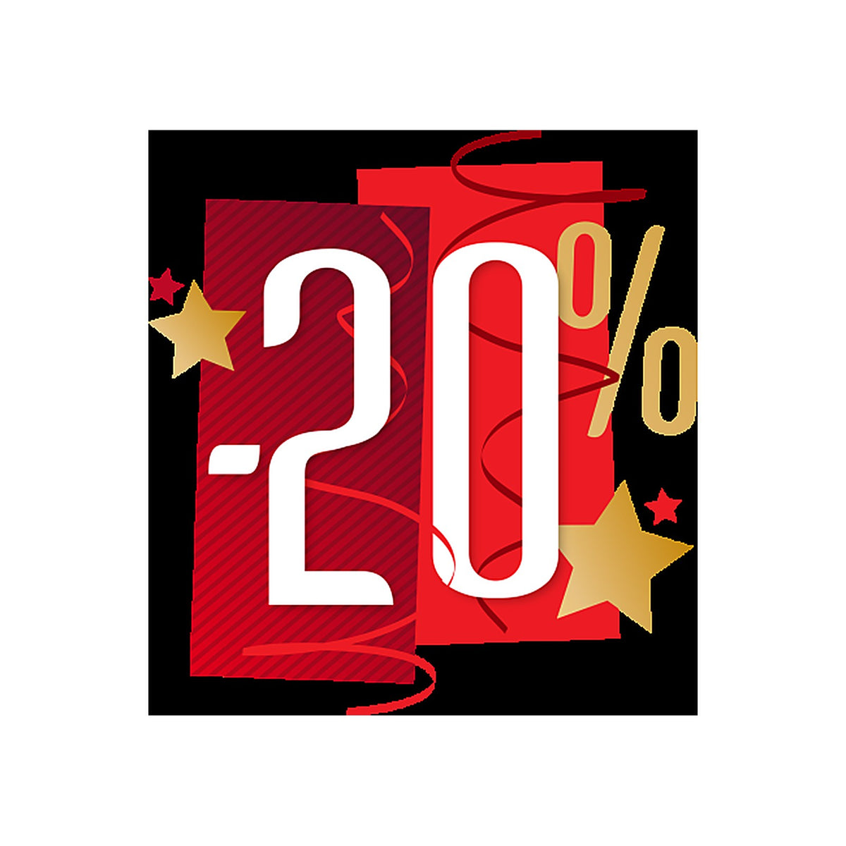 Autocollant Promotion -20% Fêtes et Soldes