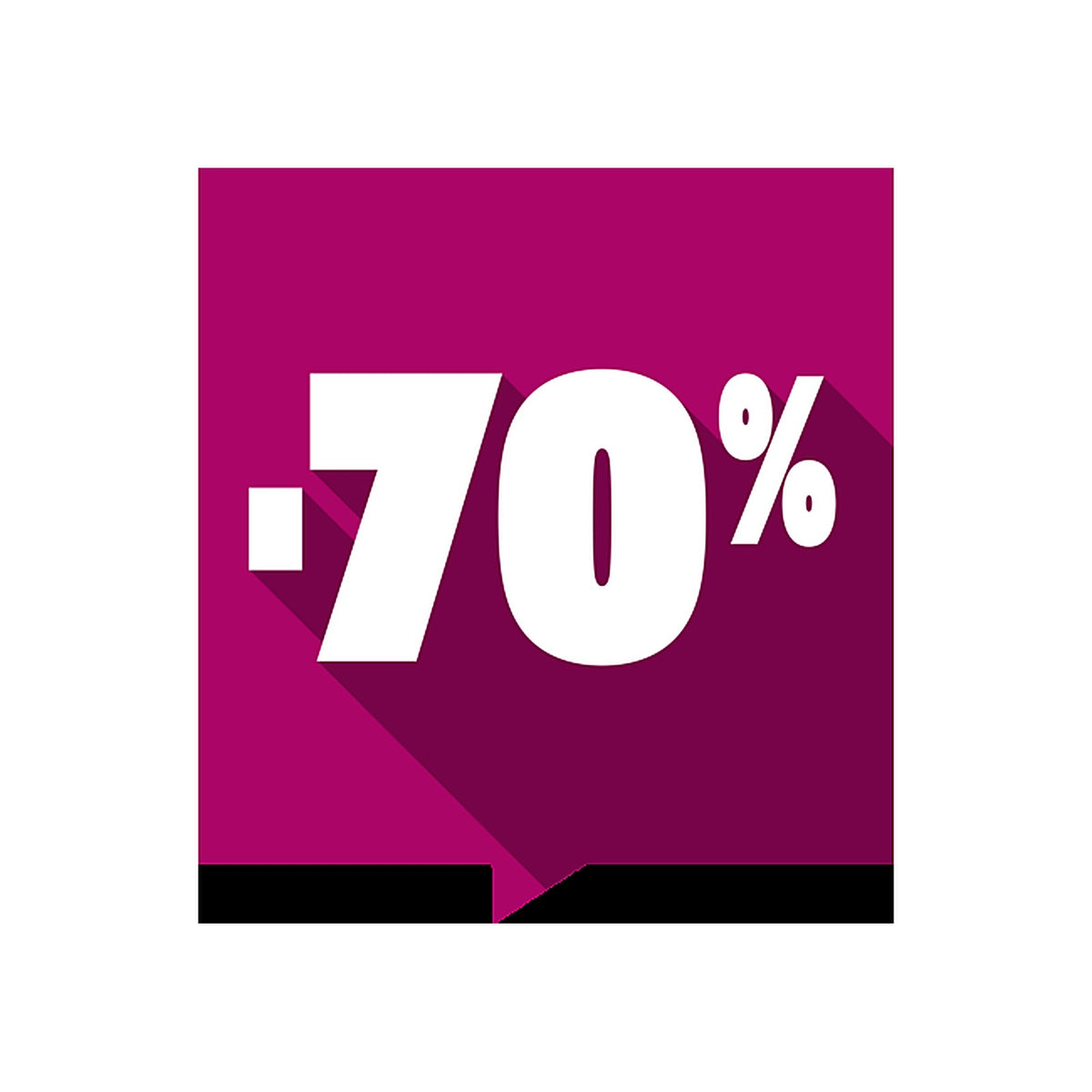 Sticker Soldes -70% Carré Multicolore