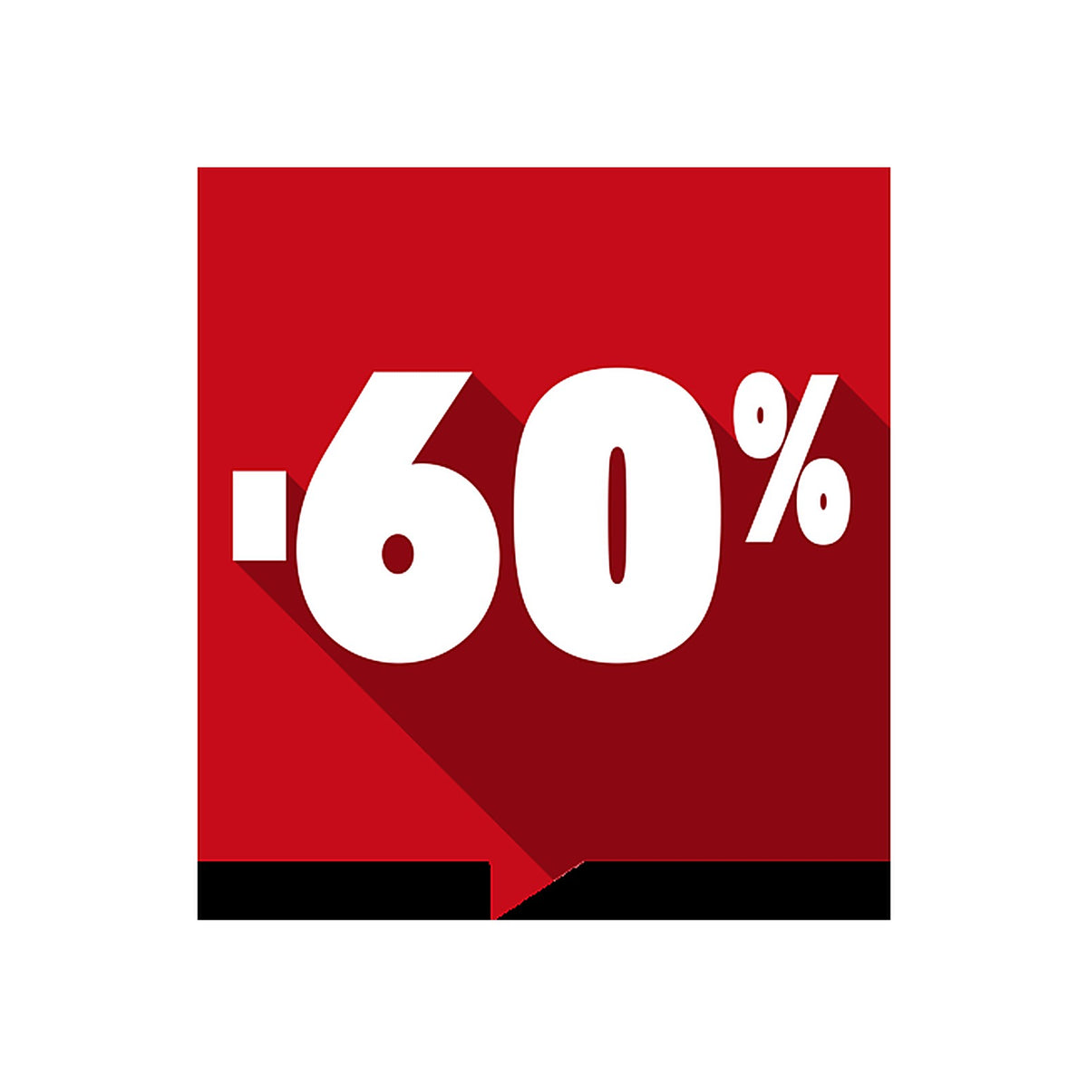 Sticker Soldes -60% Carré Multicolore