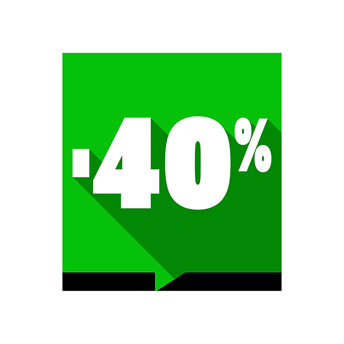 Sticker Promotion -40% Carré Multicolore