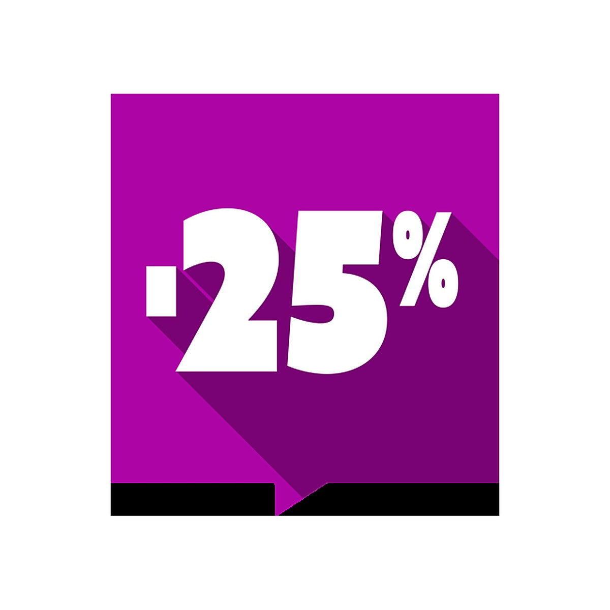 Sticker Promotionnel Soldes -25% Carré Multicolore