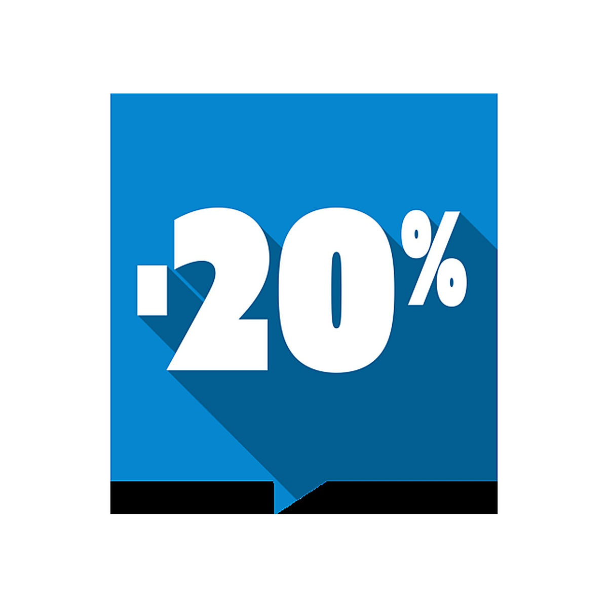 Sticker Soldes -20% Carré Multicolore