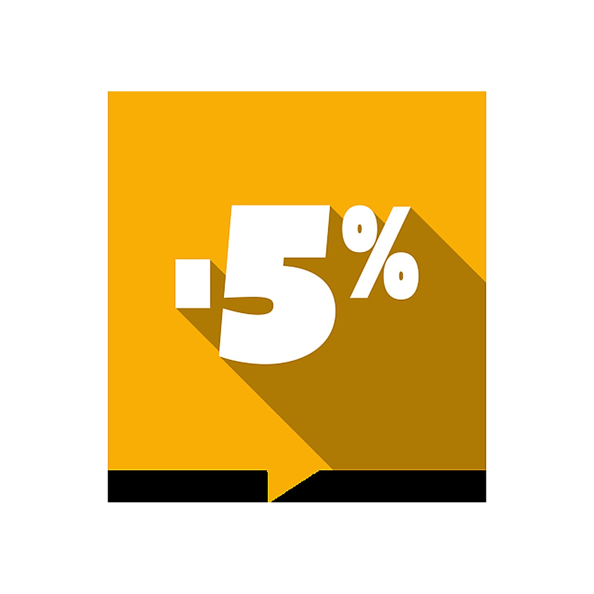 Sticker Soldes -5% Carré Multicolore