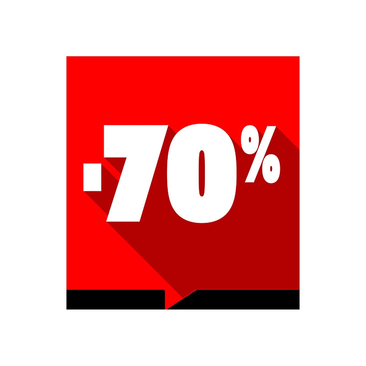 Sticker Promotion -70% Carré Rouge