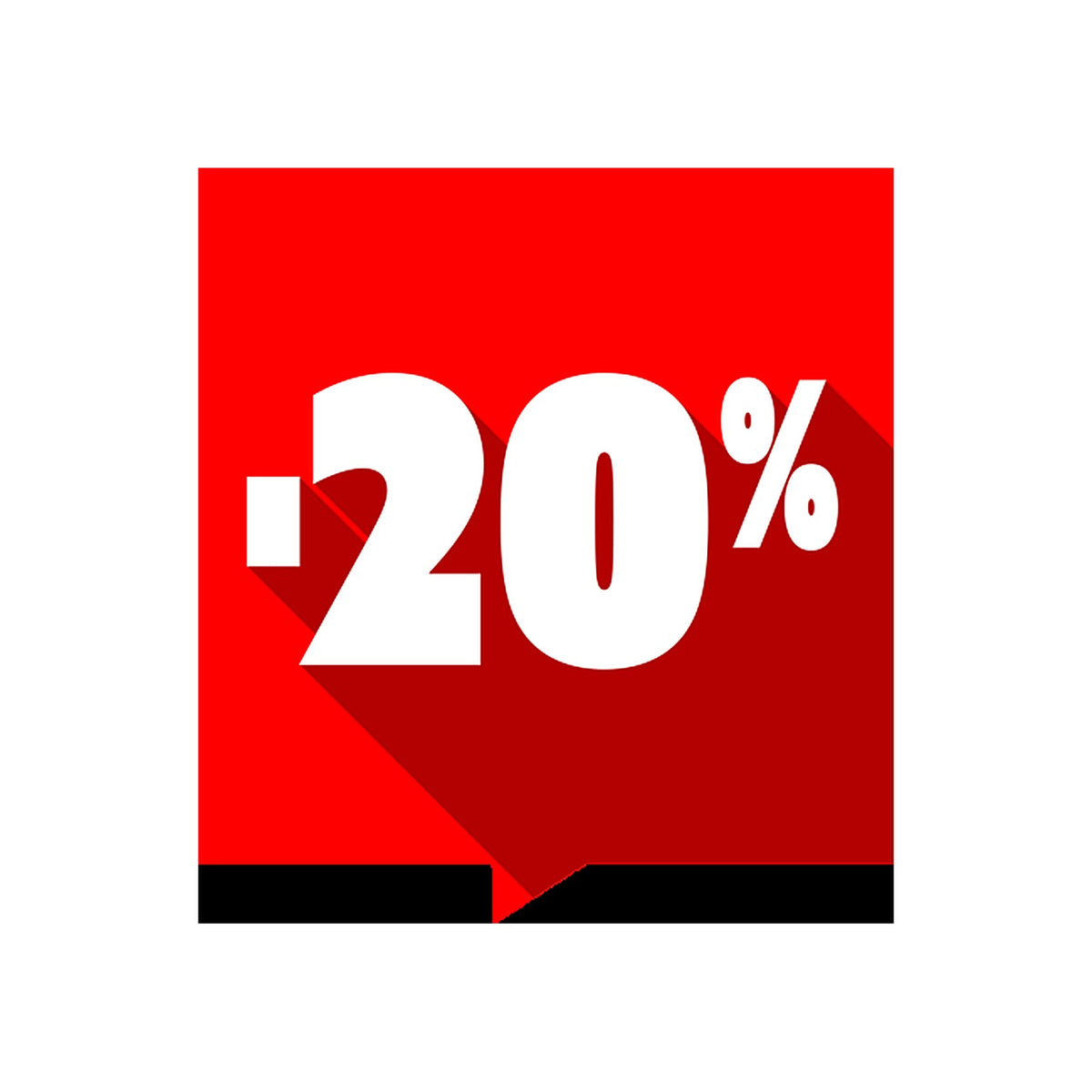Sticker Promotion -20% Rouge Carré