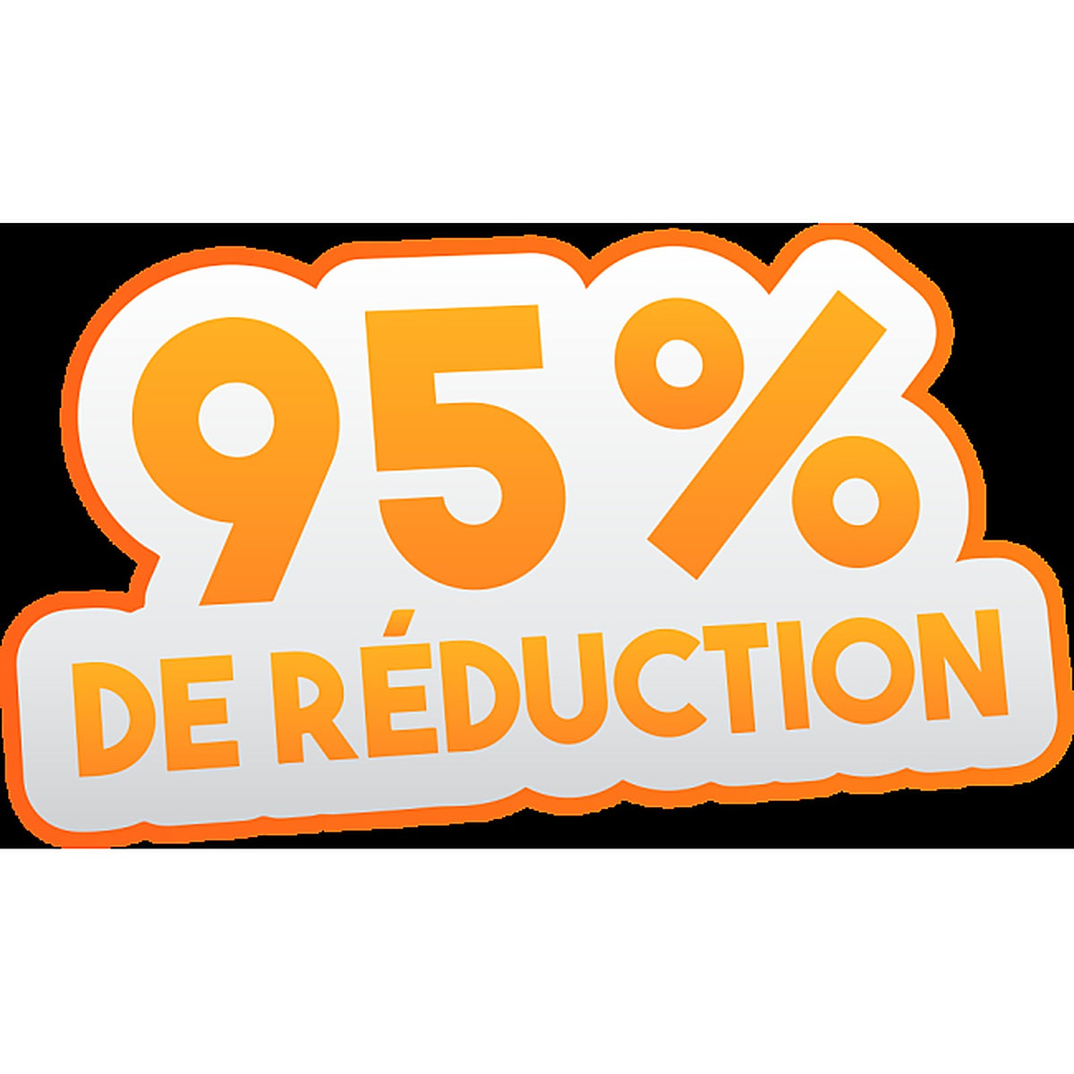 Sticker Soldes -95% — Signalétique Promotionnelle