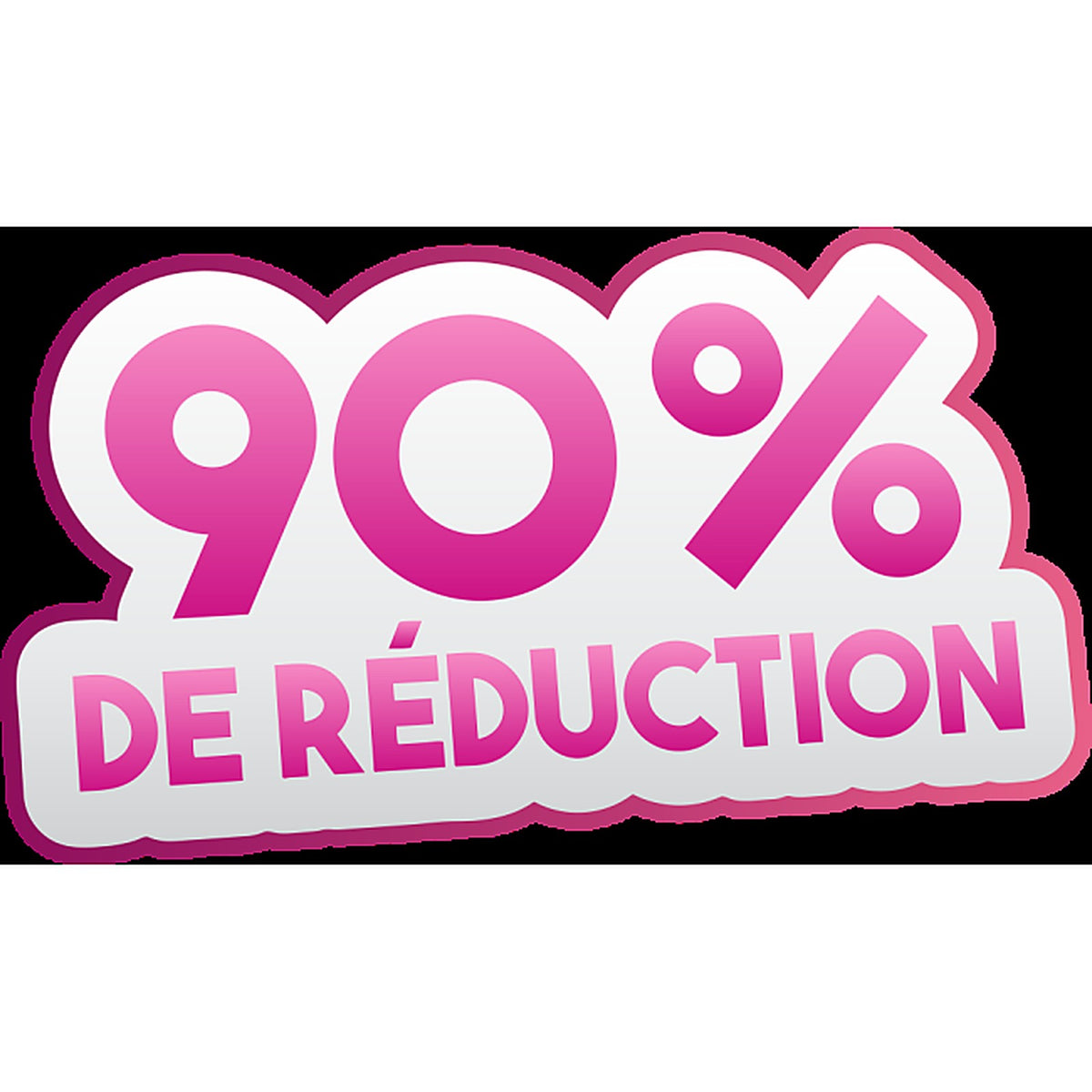 Sticker Soldes -90% - Signalétique Commerciale