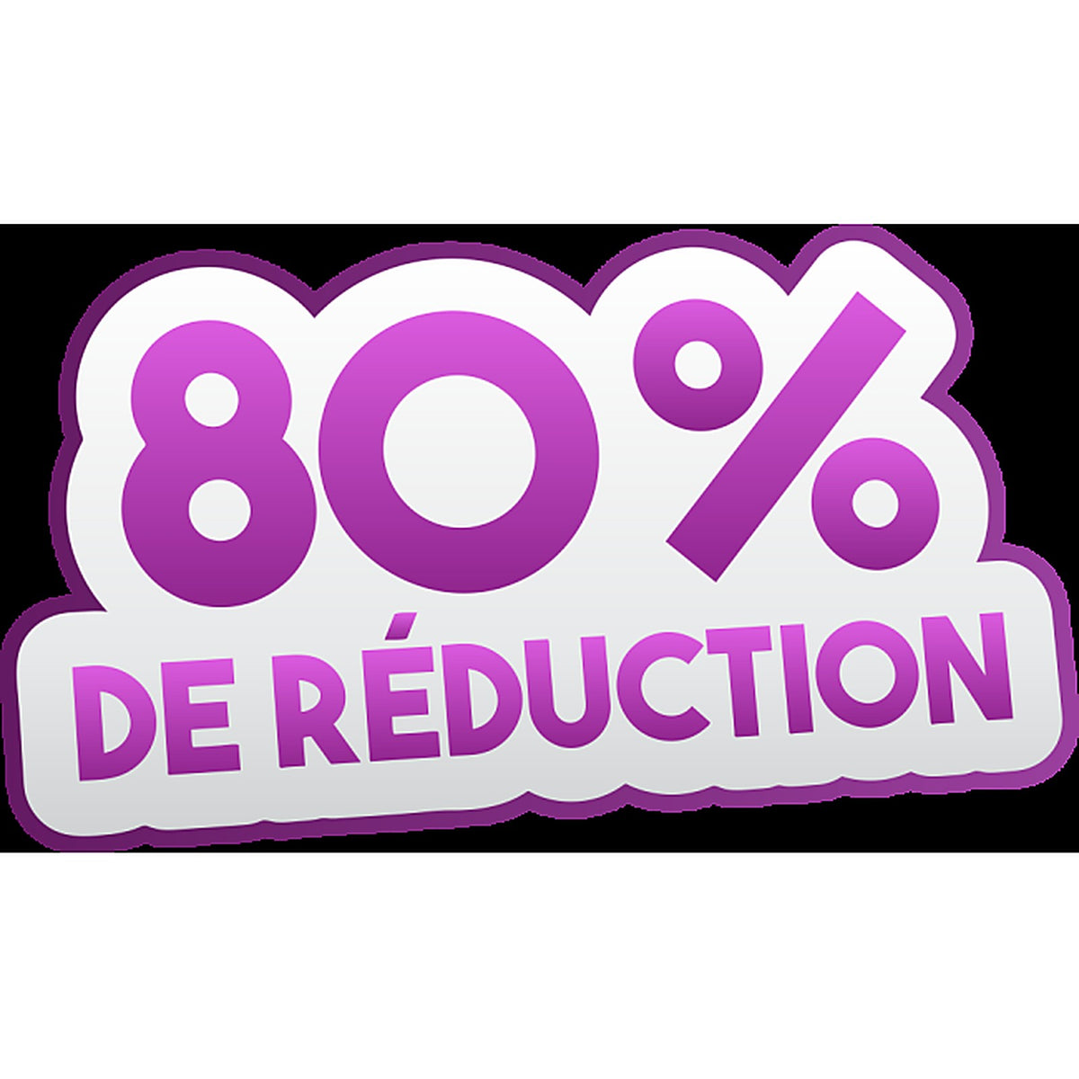 Sticker Soldes -80% — Signalétique Promotionnelle