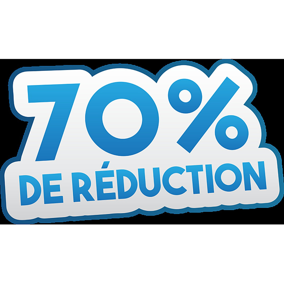 Sticker Soldes 70% - Signalétique Commerciale