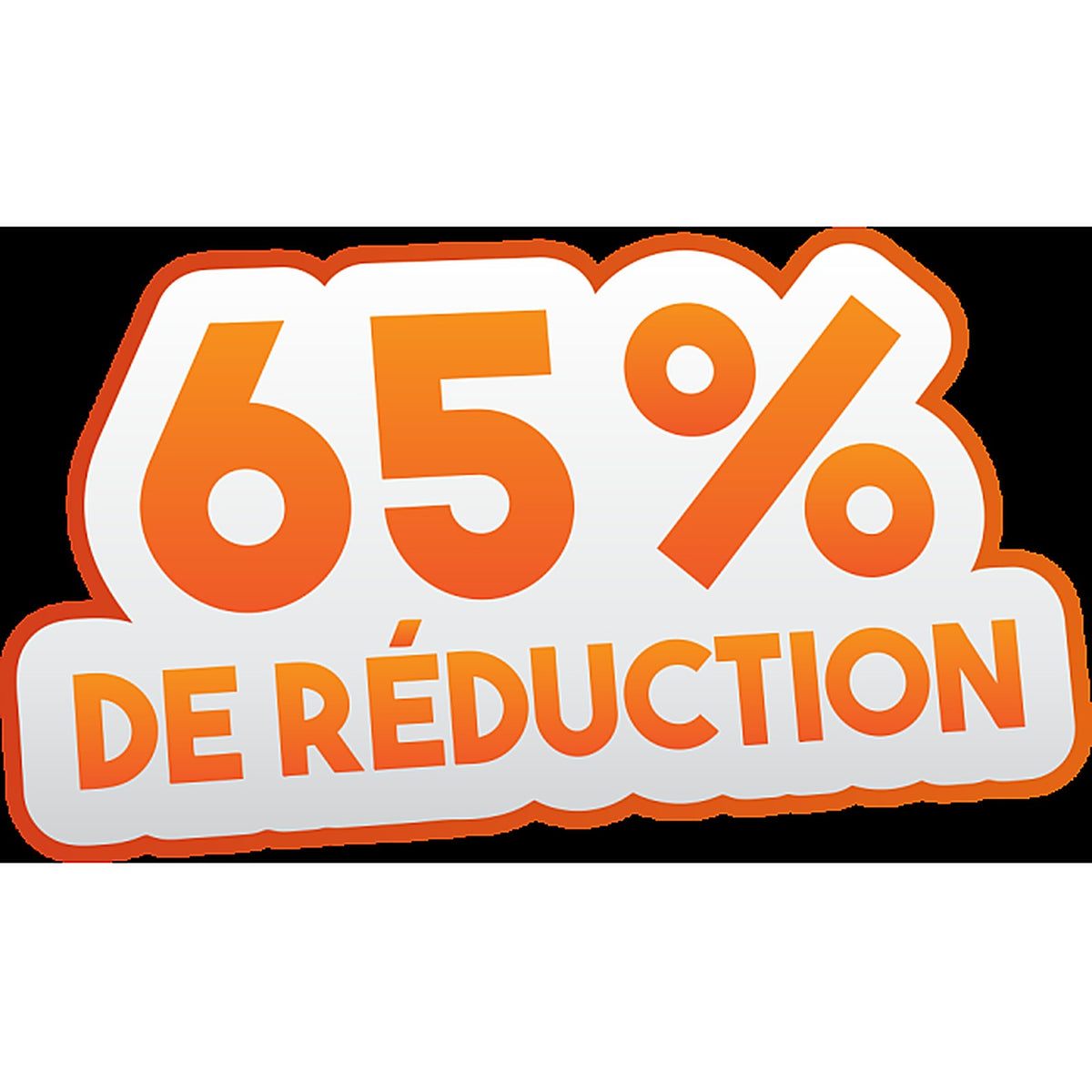 Sticker Soldes 65% - Réduction Promotionnelle