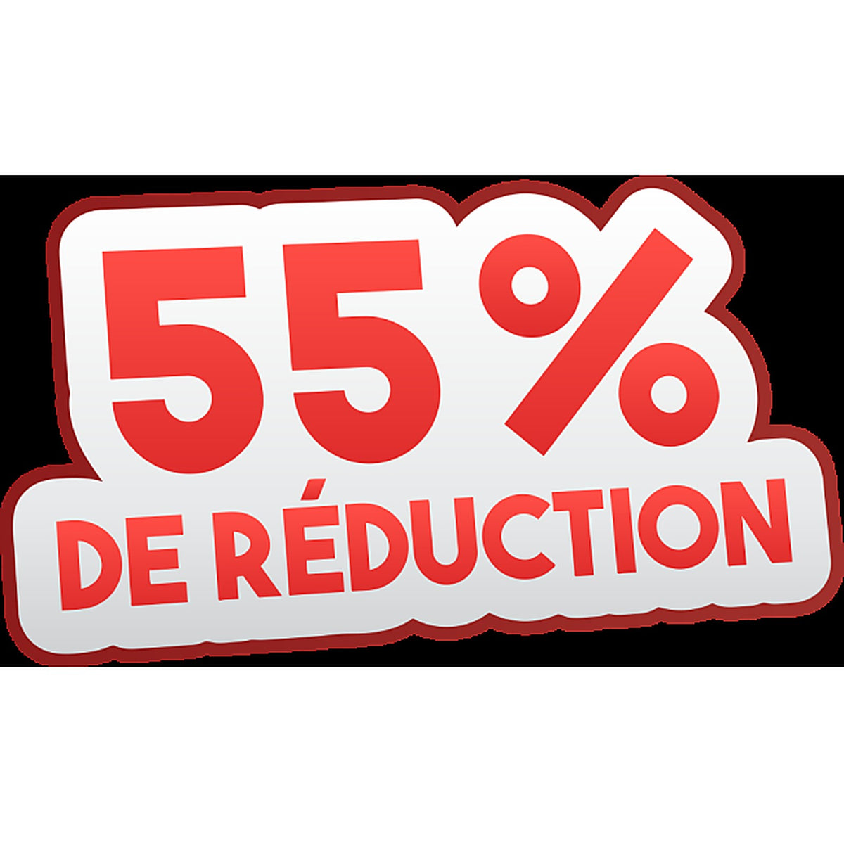 Sticker Soldes 55% - Signalétique Promotionnelle