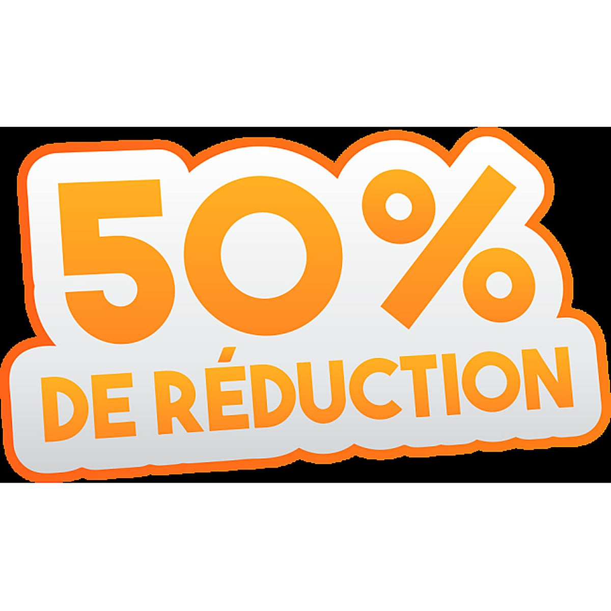 Sticker Soldes -50% | Signalétique Promotionnelle