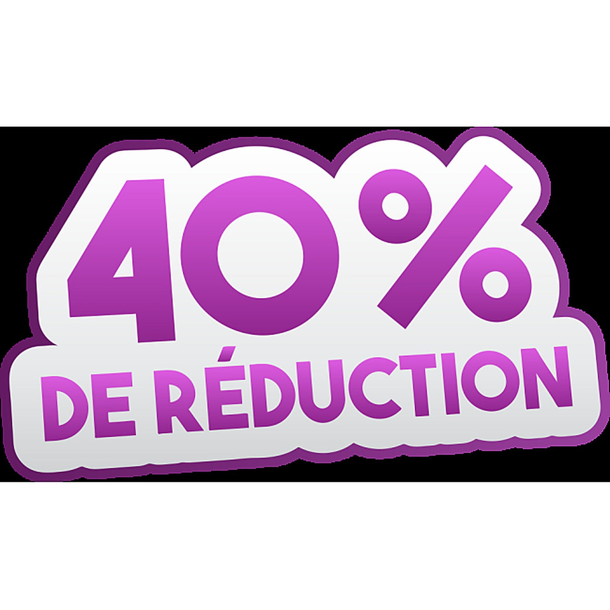 Sticker Soldes 40% — Promotions et Réductions