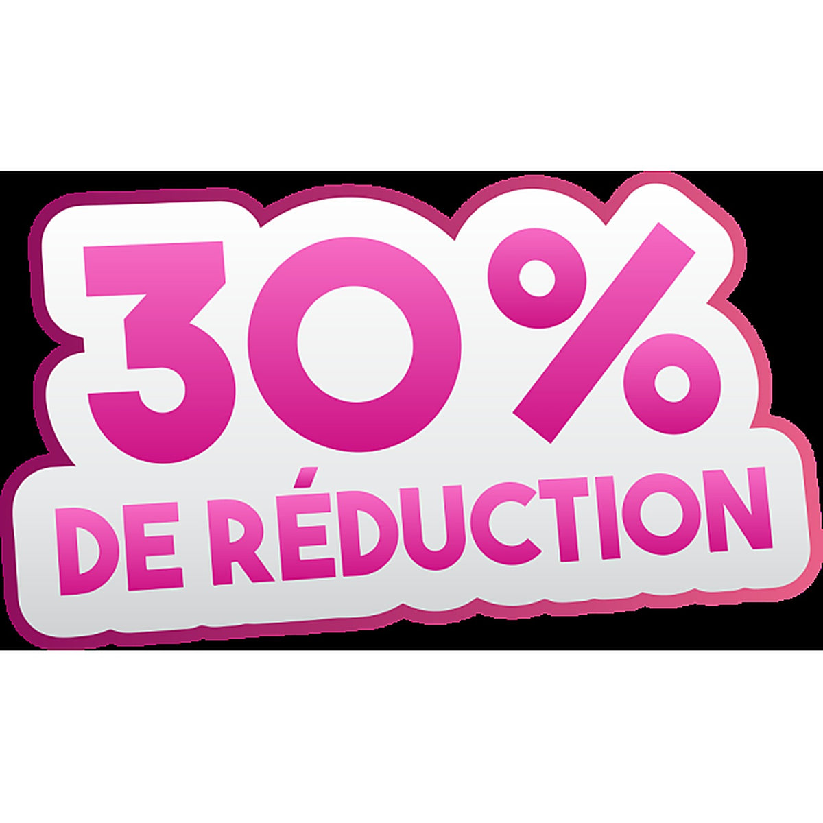 Sticker Soldes -30% - Signalétique Commerciale