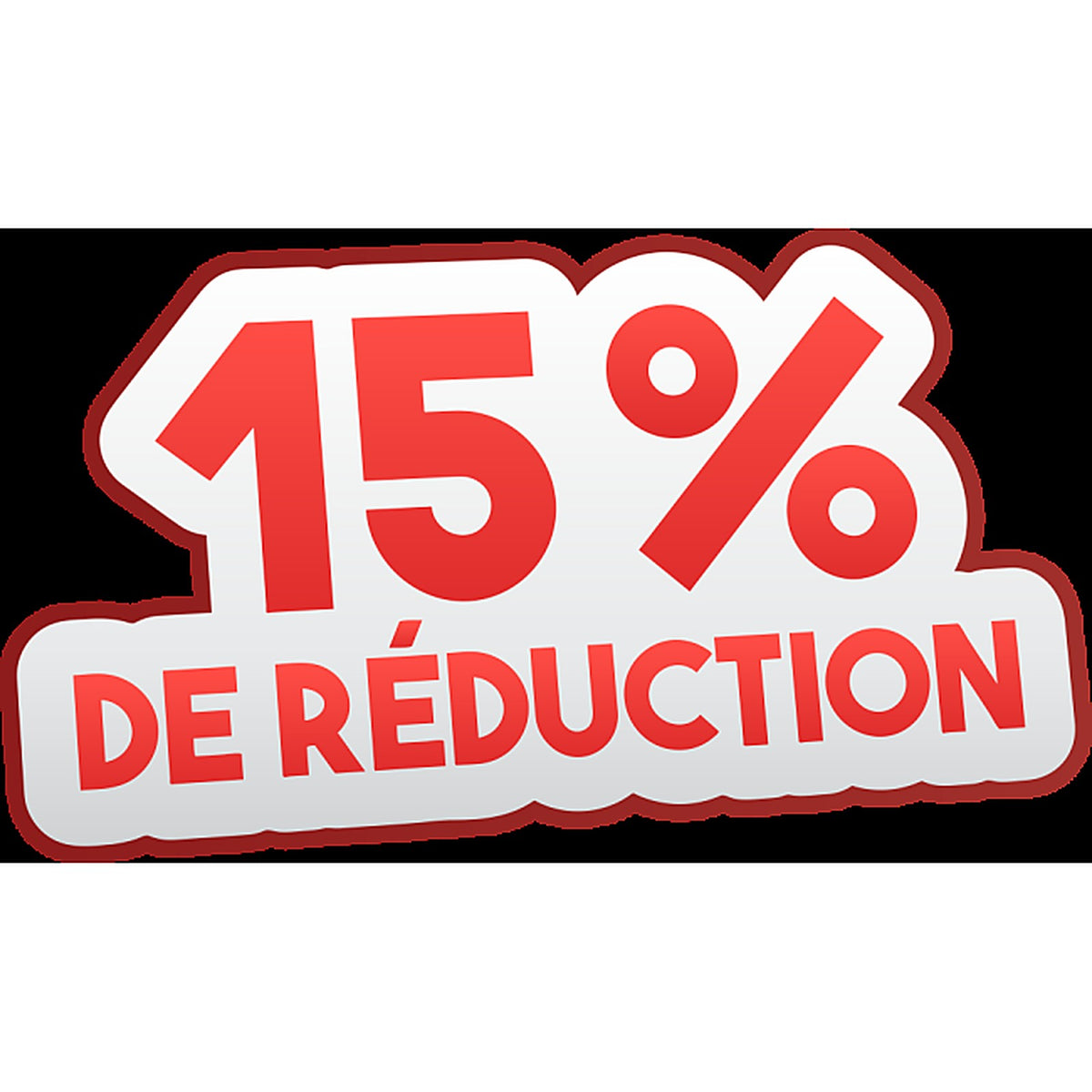 Sticker Soldes -15% — Signalétique Commerciale