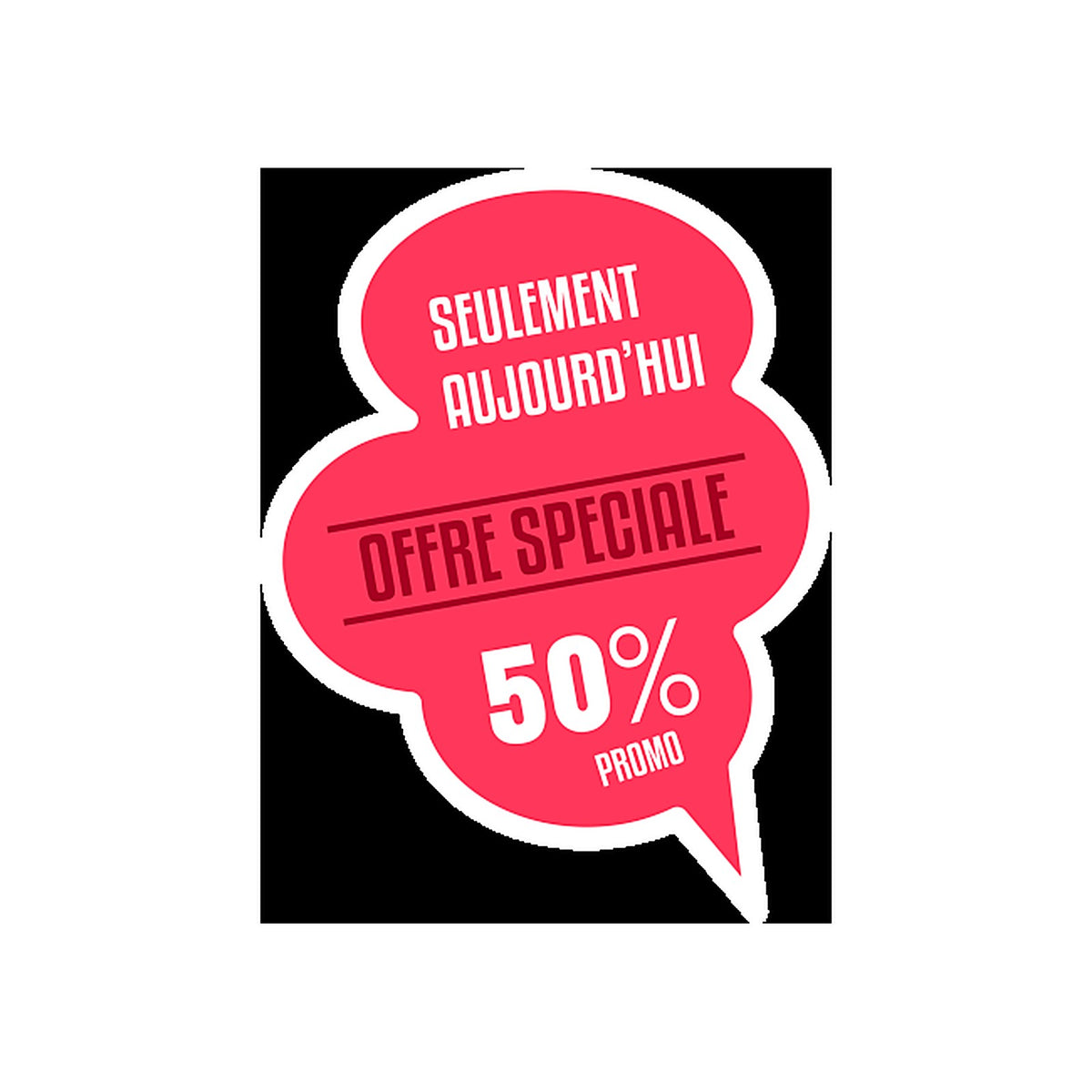 Sticker Soldes -50% | Signalétique Commerciale