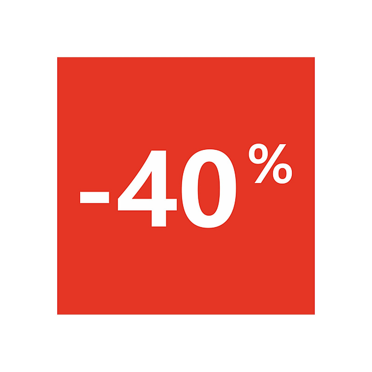 Sticker Soldes -40% Carré Rouge