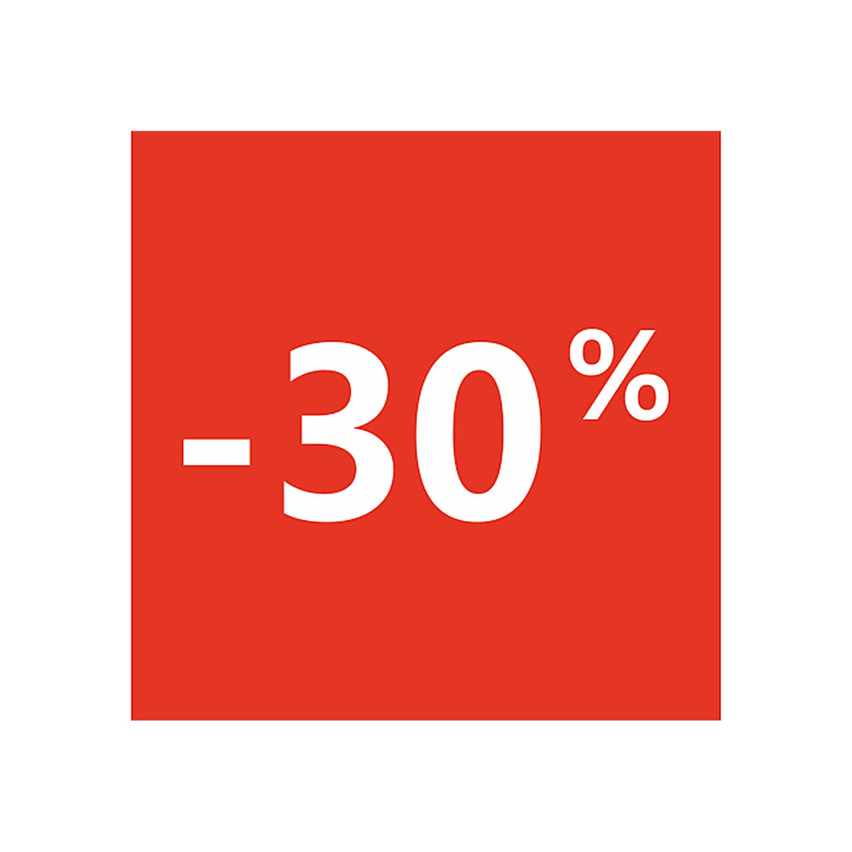 Sticker Soldes -30% Carré Rouge