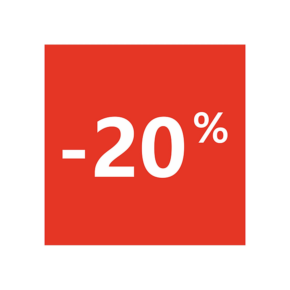 Sticker Soldes -20% Carré Rouge