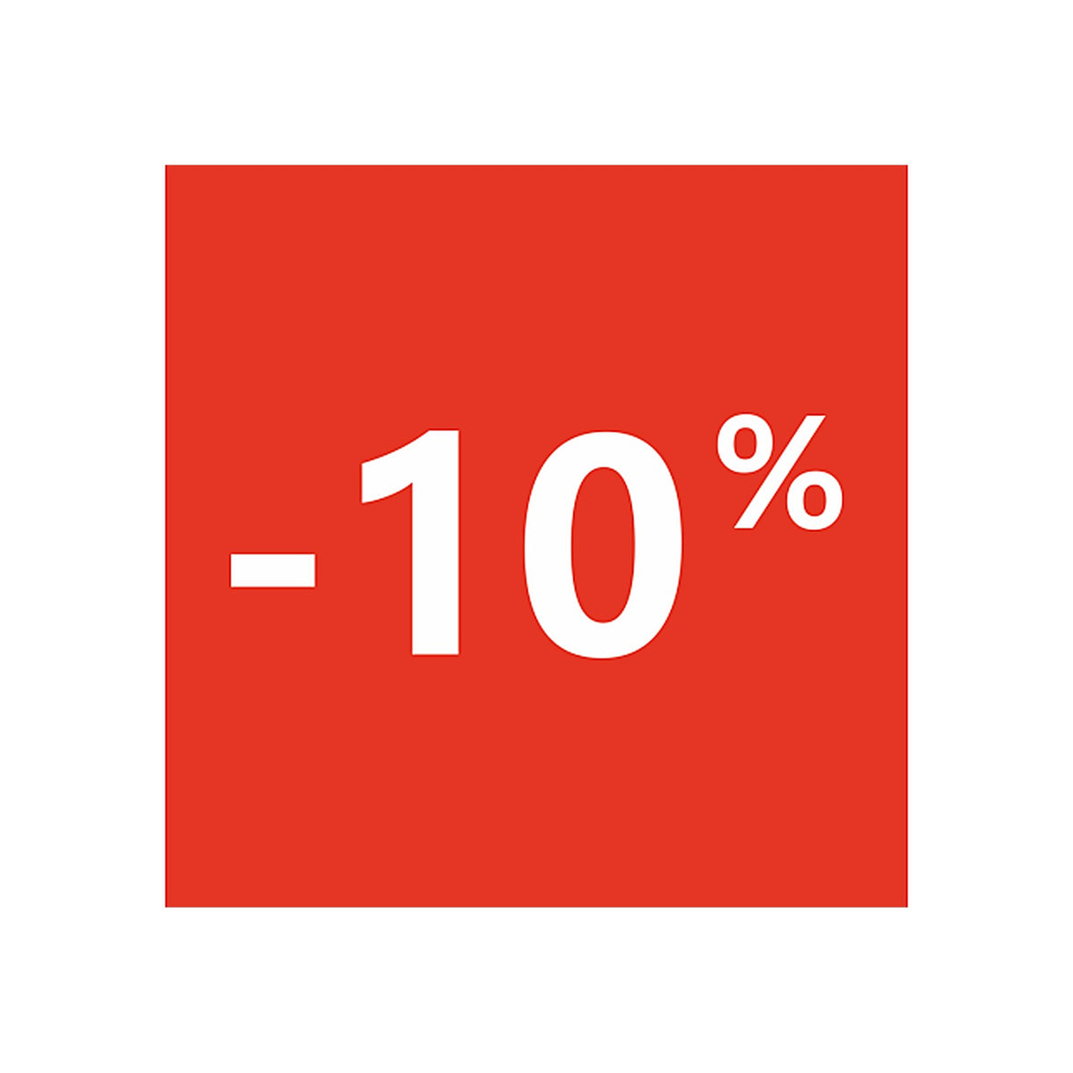 Sticker Soldes -10% Carré Rouge