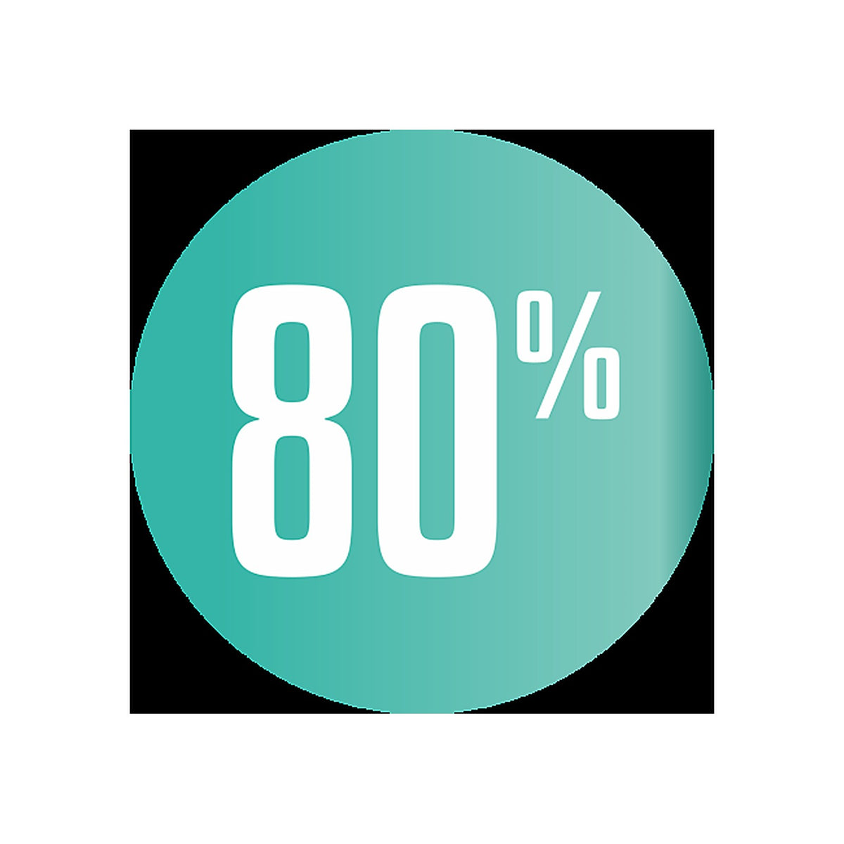 Sticker Soldes -80% Cercle Bleu – Promotions Commerciales