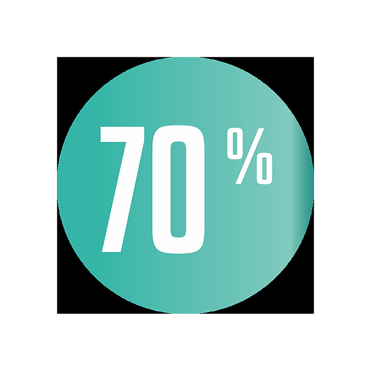 Sticker Soldes 70% - Cercle Bleu