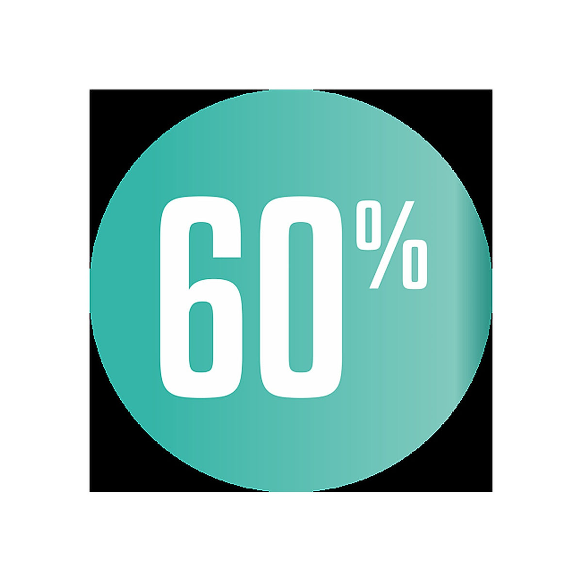 Sticker Soldes 60% Cercle Bleu