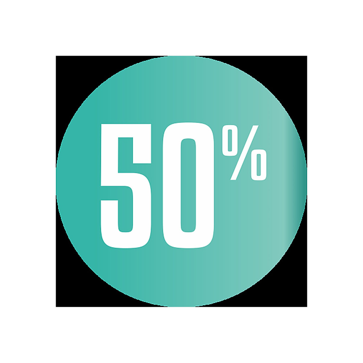 Sticker Promotion 50% - Cercle Bleu