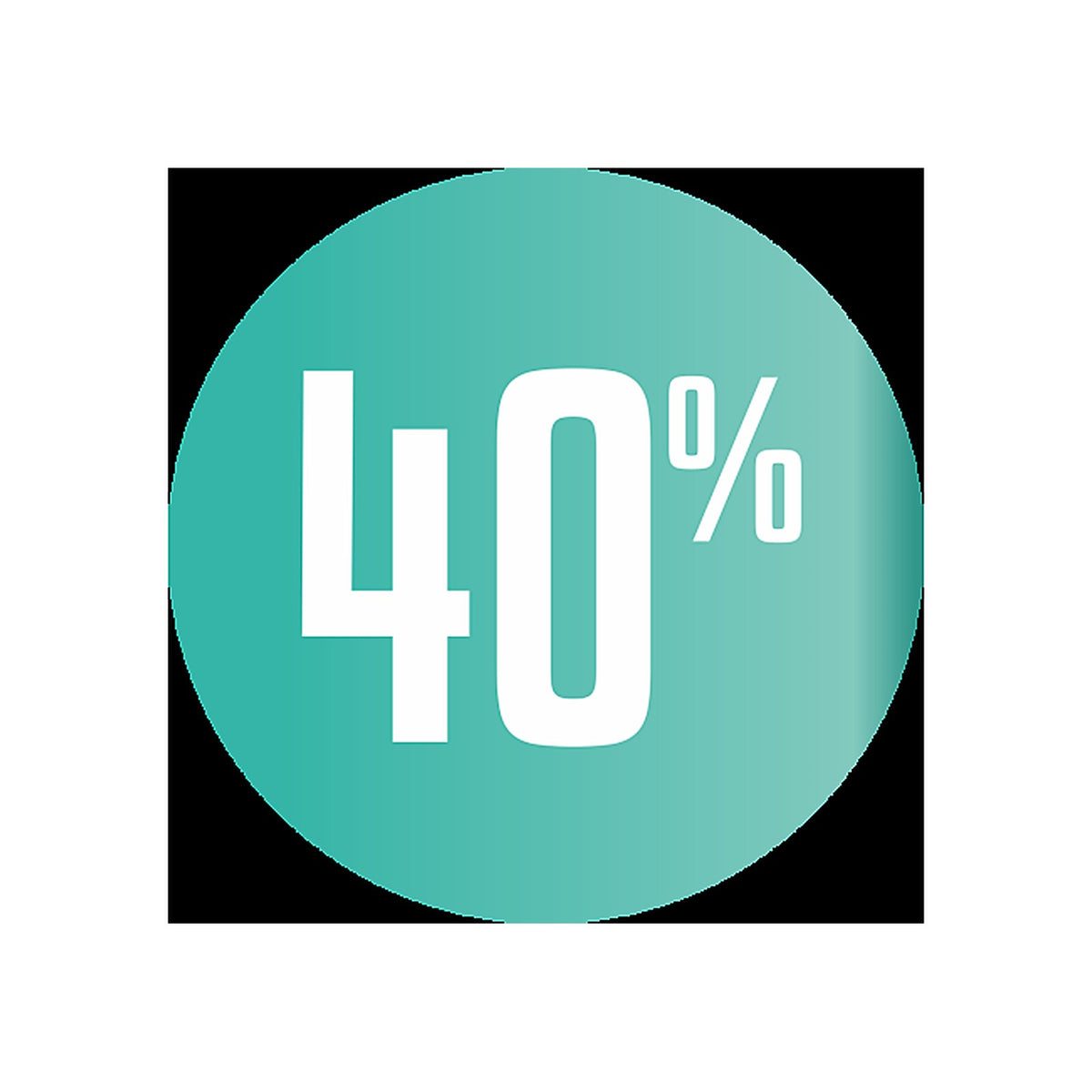 Sticker Promotion Soldes 40% - Cercle Bleu
