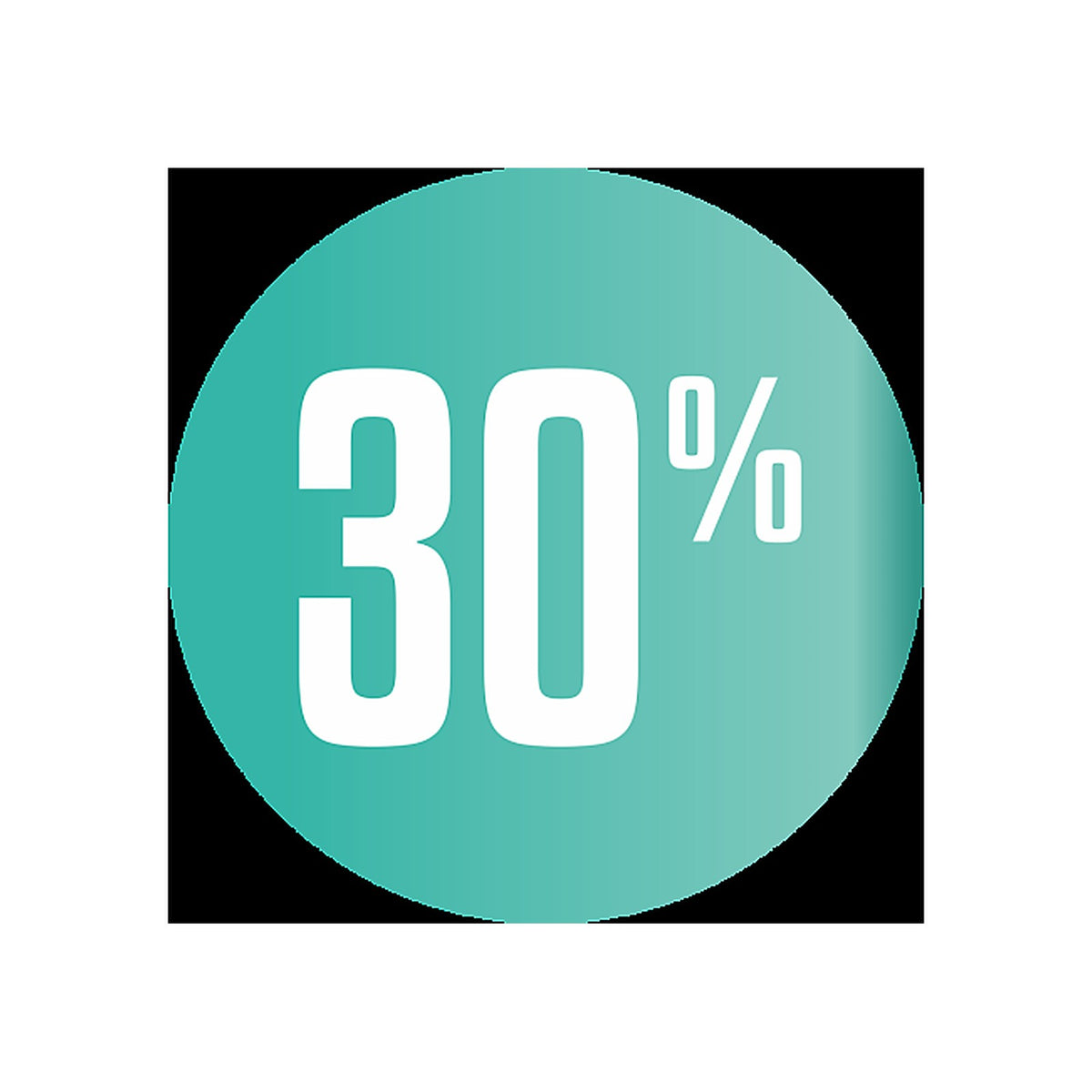 Sticker Promotion Soldes 30% Cercle Bleu