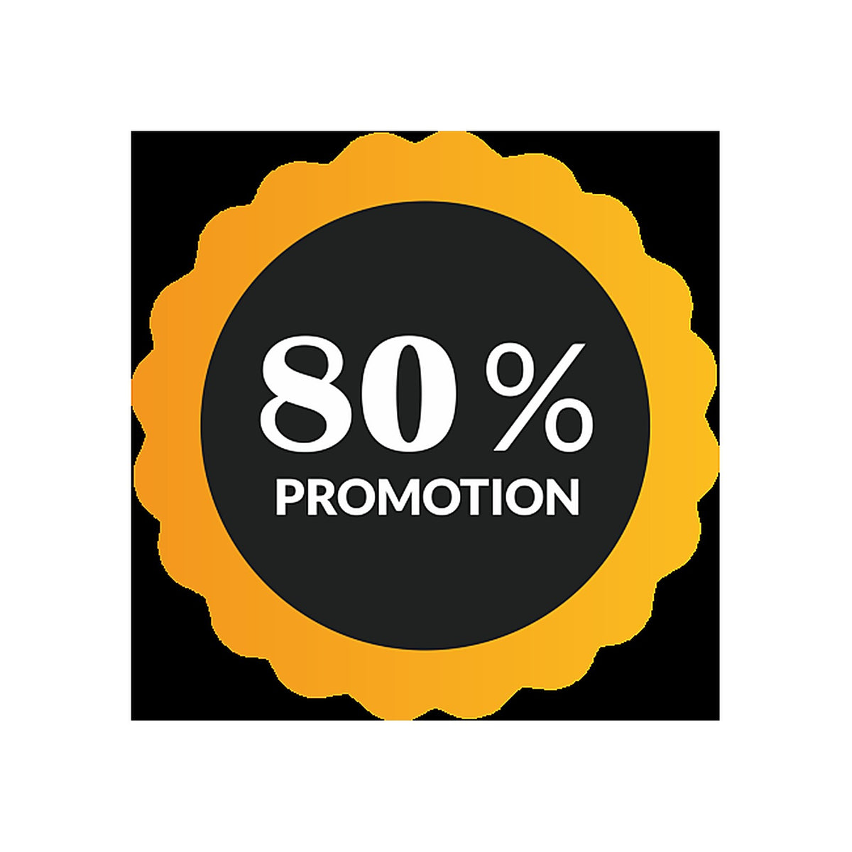 Sticker Soldes 80% – Signalétique commerciale