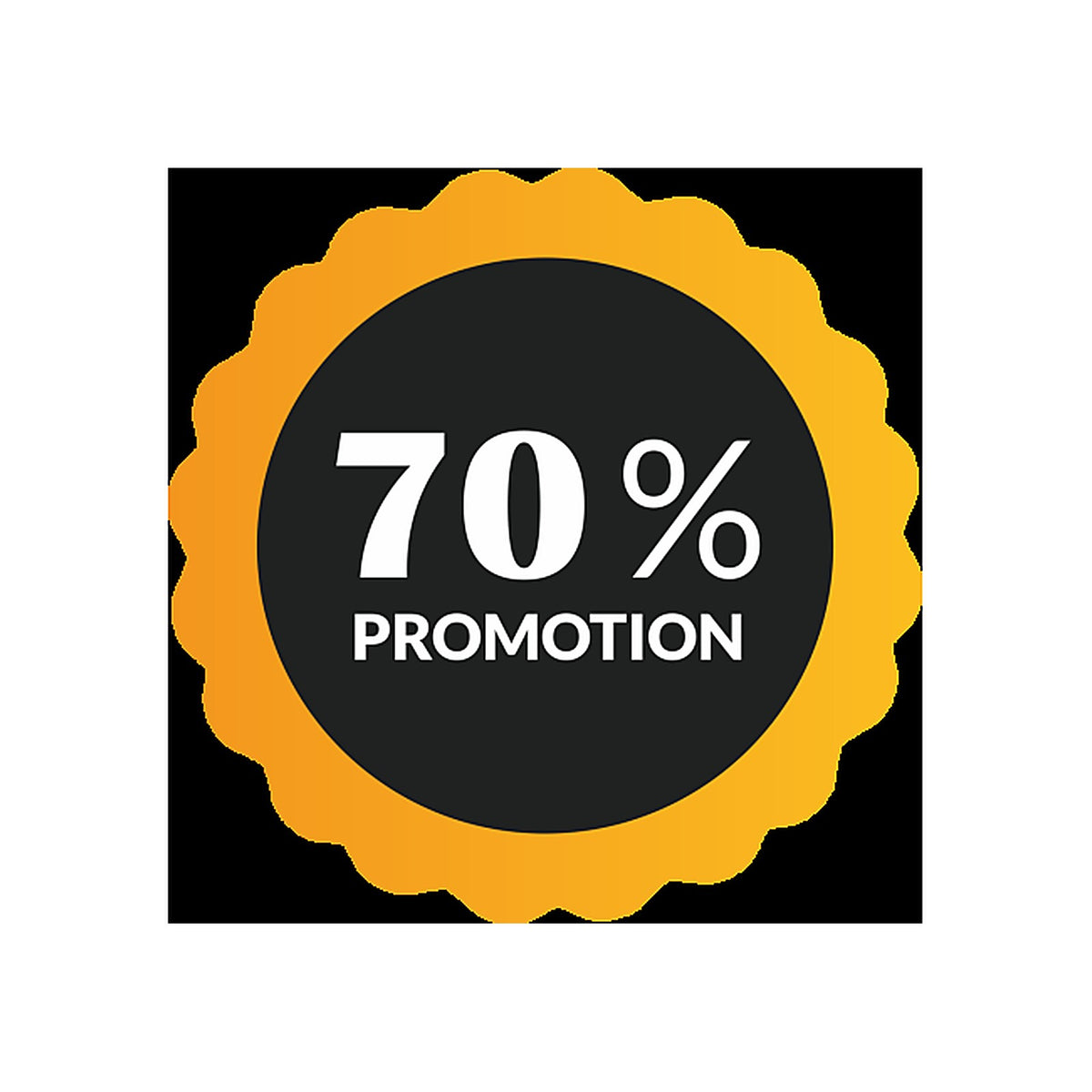 Sticker Soldes -70% pour vitrine et devanture