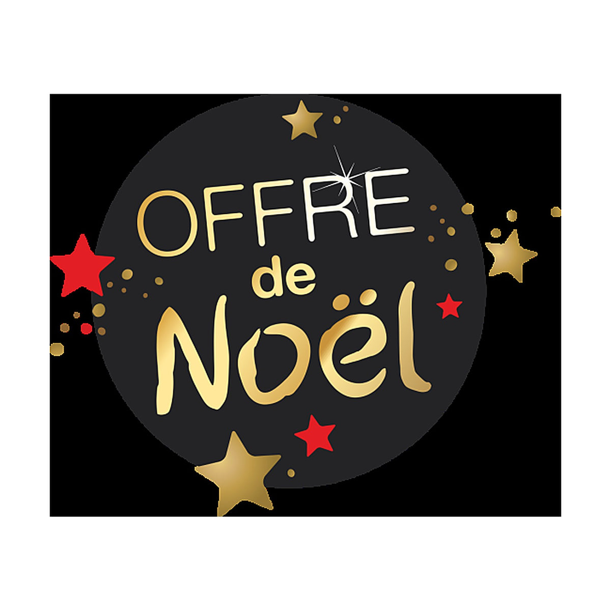 Sticker Promotionnel Soldes et Offres de Noël