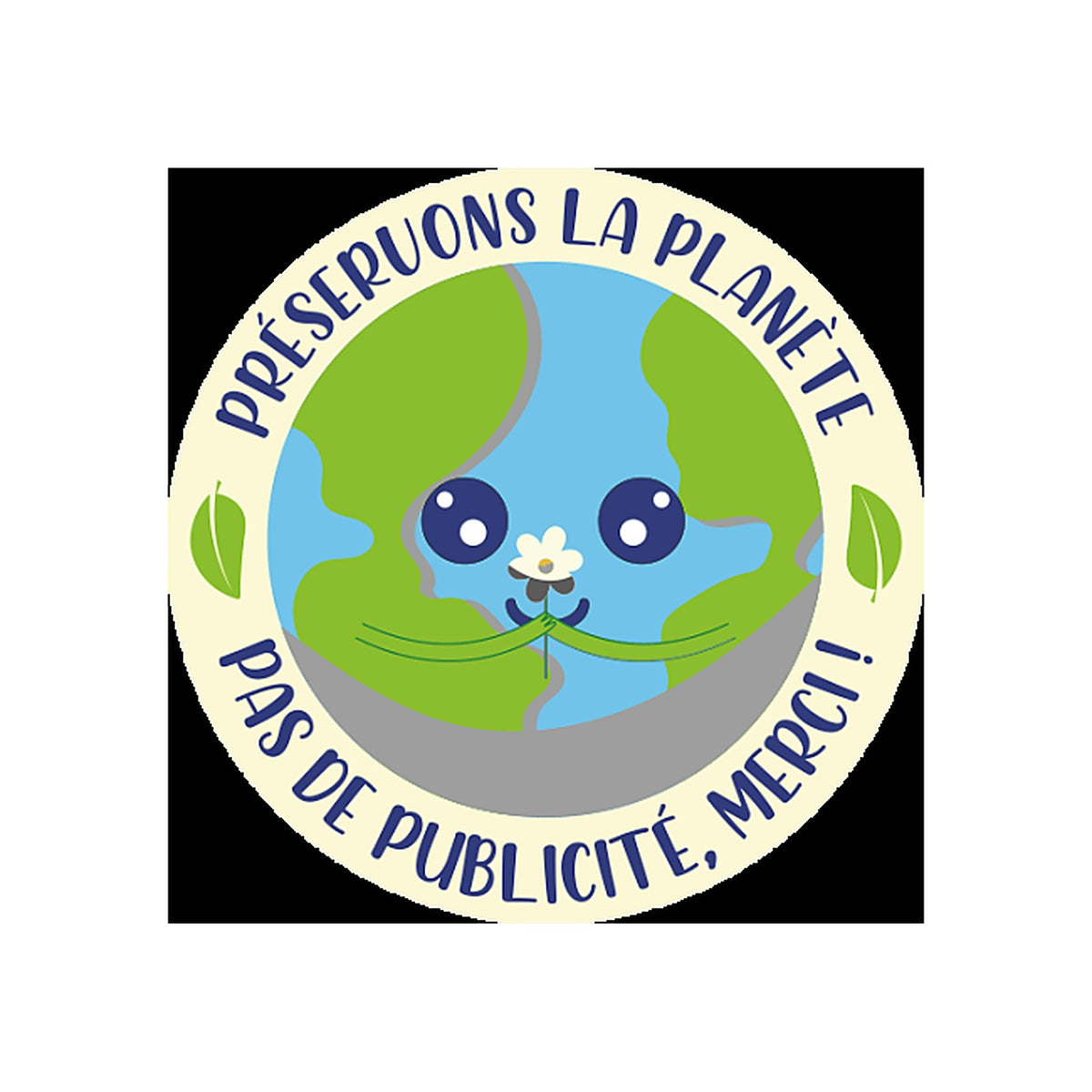 Sticker Stop Pub Écologie - Préservons la Planète