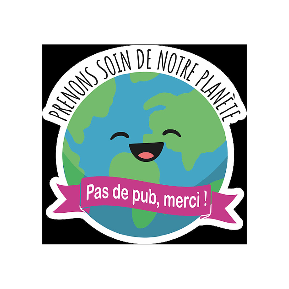 Sticker Stop Pub Écologie - Préservons Notre Planète