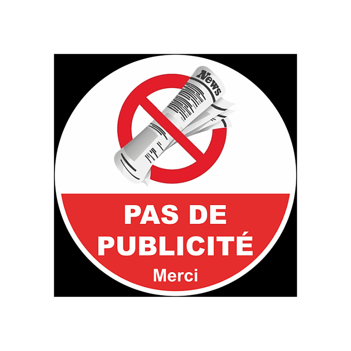 Sticker Stop Pub Journal – Signalétique Boîtes aux Lettres